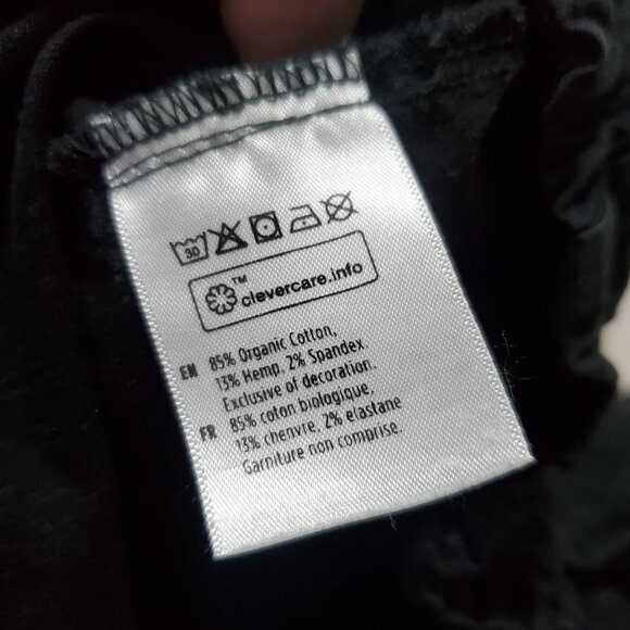 TENTREE Organic Cotton & Hemp Instow Shorts Pull-On Hi-Rise Blk Women Small x 3" - Picture 9 of 13